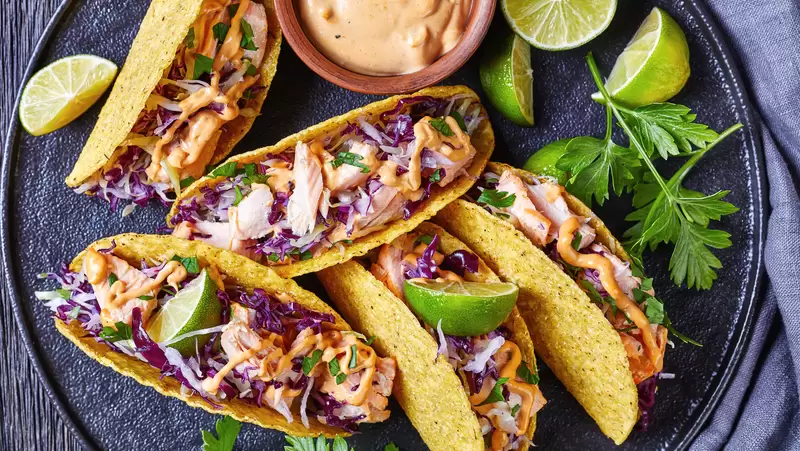 Heart Healthy Salmon Tacos with Red Cabbage Slaw