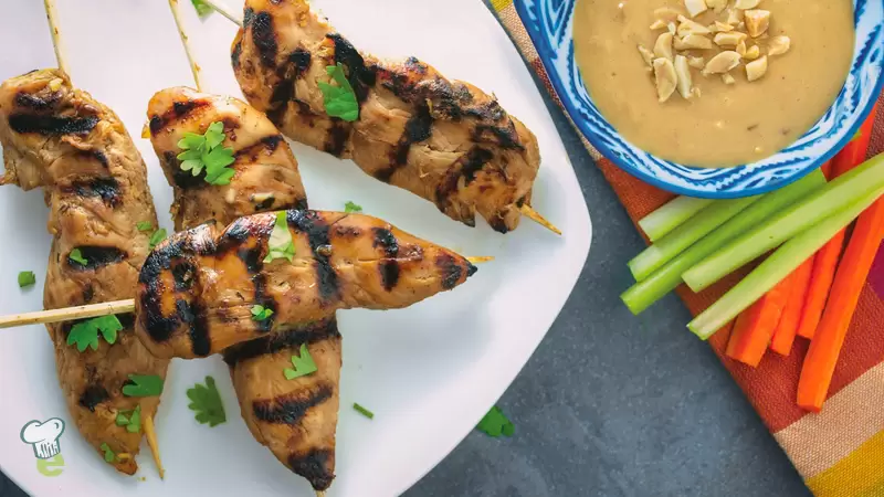 Heart Healthy Chicken Teriyaki with Peanut Sauce