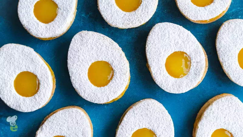 Heart Healthy Easter Egg Linzer Cookies