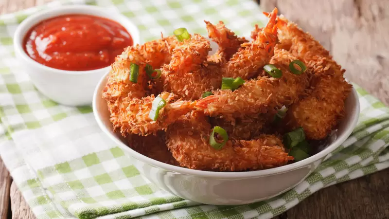 Healthy Coconut Shrimp with Sweet Chili Sauce