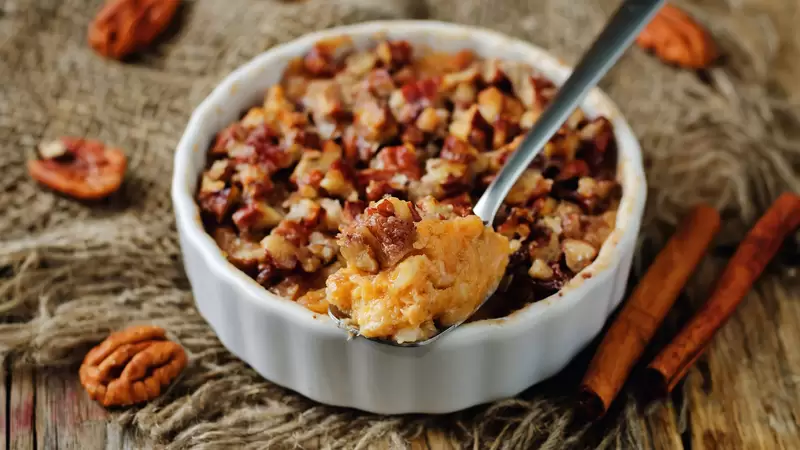 Healthy Sweet Potato Casserole (Gluten-Free, Diabetic-Friendly)