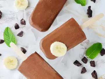 Chocolate Peanut Butter Protein Ice Cream Popsicles