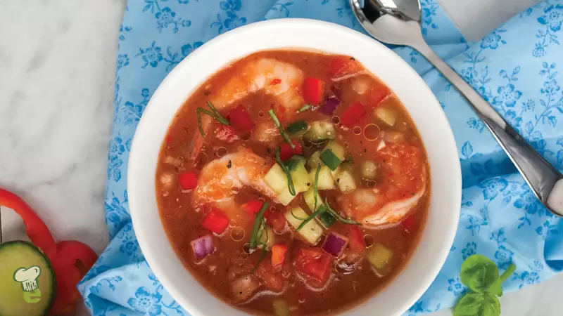 Heart Healthy Shrimp Gazpacho