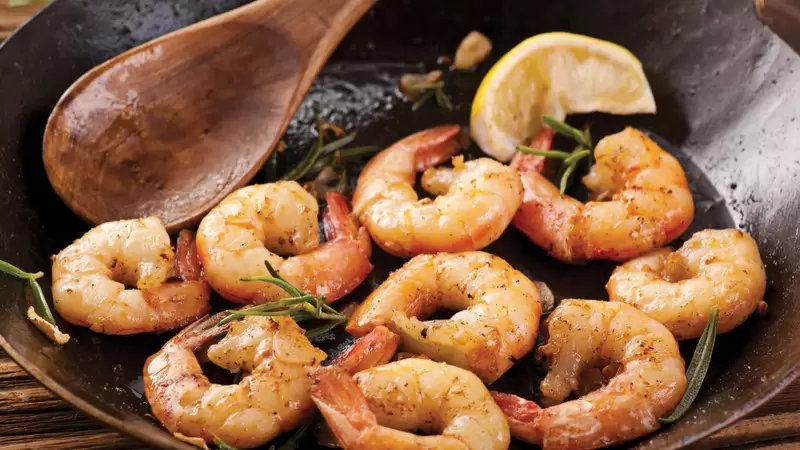 Heart Healthy Pan Fried Shrimp