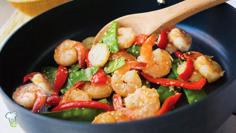Heart Healthy Sesame Shrimp Stir-Fry