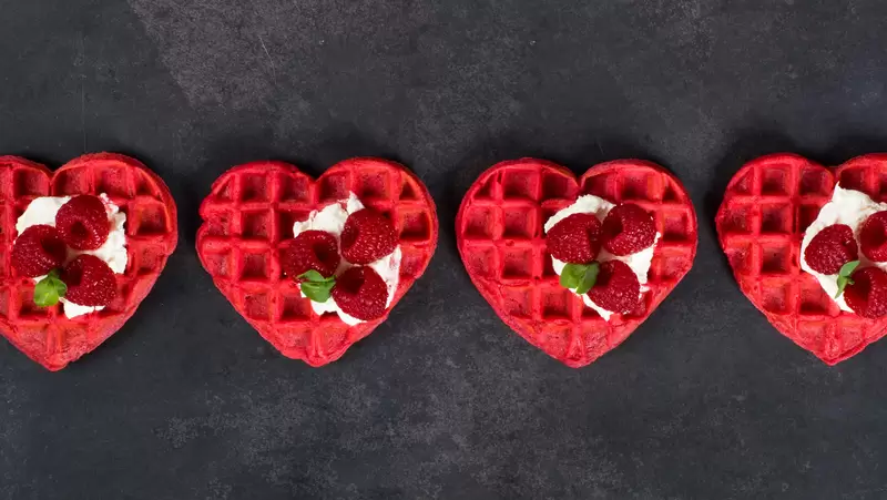 Heart Healthy Valentine Beet Waffles