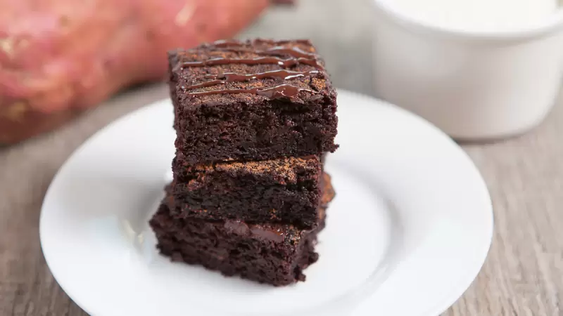 Heart Healthy Sweet Potato Brownies