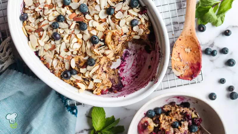 Blueberry Banana Oatmeal Casserole