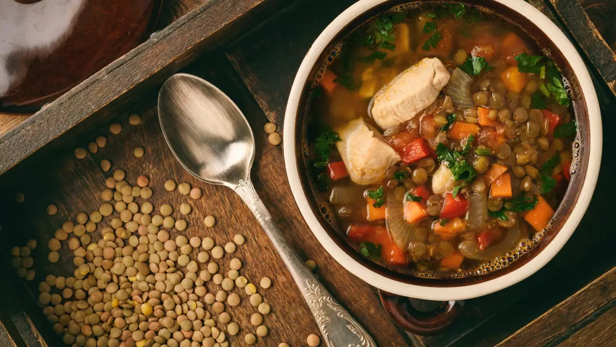GLP-1 Chicken Lentil Stew