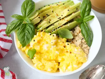 Savory Oatmeal Egg Bowl