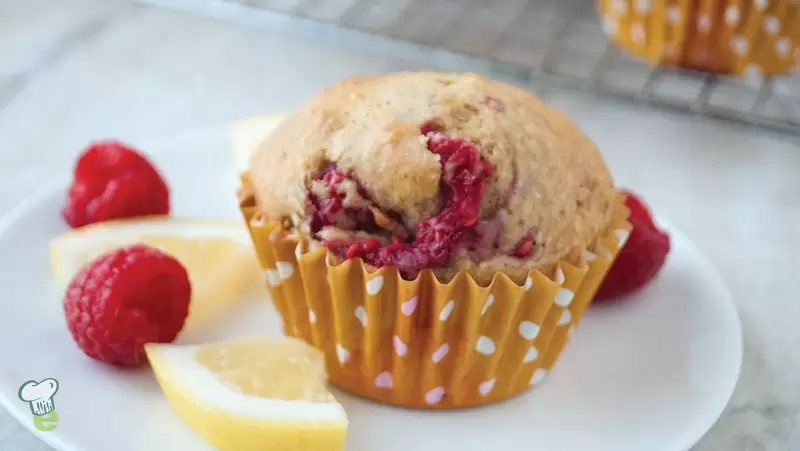 Heart Healthy Lemon Raspberry Muffins