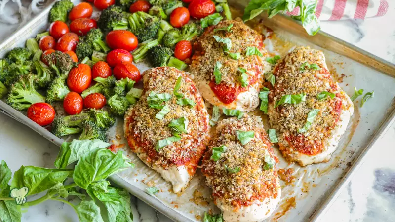 Sheet Pan Chicken Parmesan