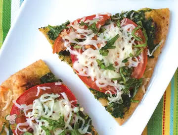 Tomato and Pesto Pizza