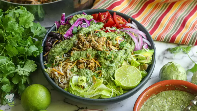 Healthy Taco Bowl (Copycat Taco Bell Cantina Chicken Bowl)