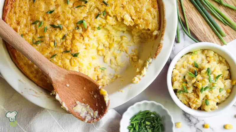 Healthy Corn Pudding (Without Jiffy Mix)