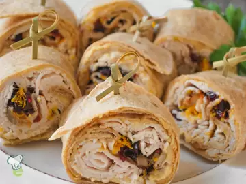Roasted Turkey Hummus Wraps