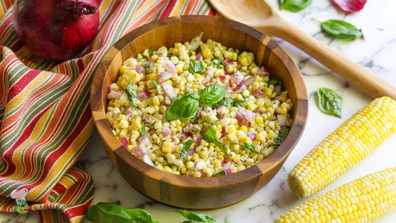 Heart Healthy Corn Salad with Basil