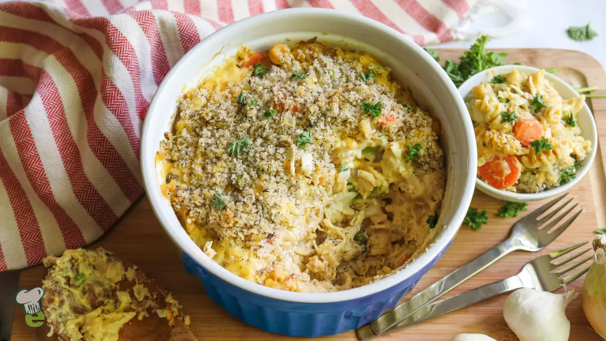 Heart Healthy Turkey Noodle Casserole with Cream of Mushroom Soup