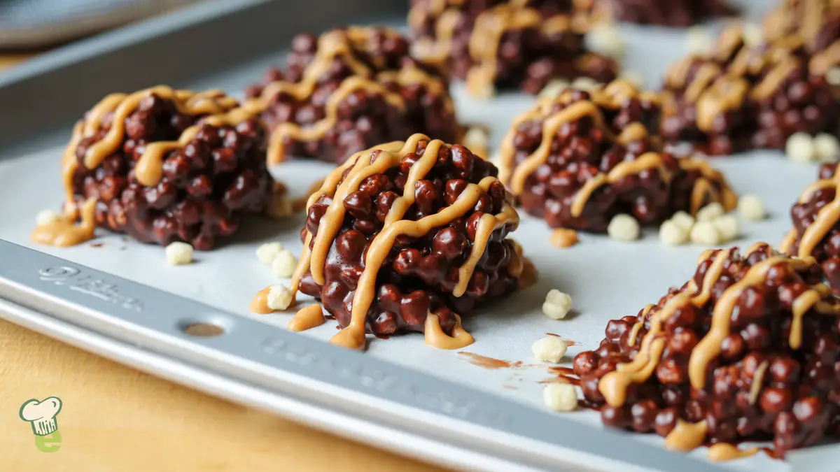 Dark Chocolate Quinoa Crisps with Peanut Butter