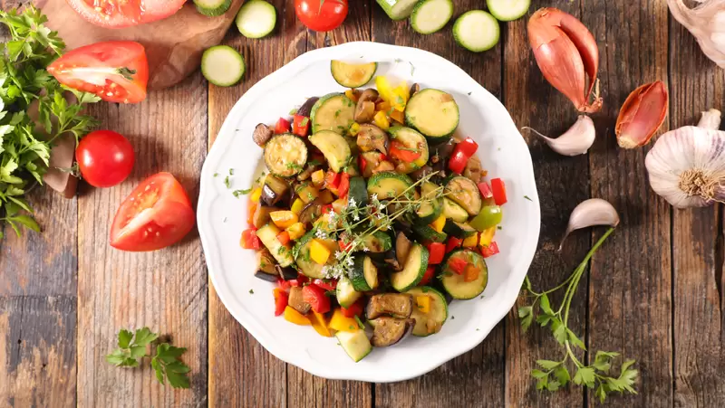 Heart Healthy Squash and Tomato Salad