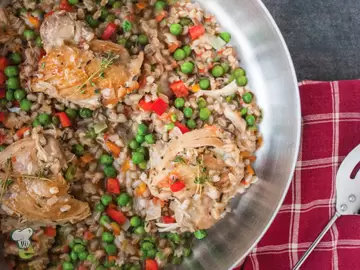 Chicken Thighs with Farro