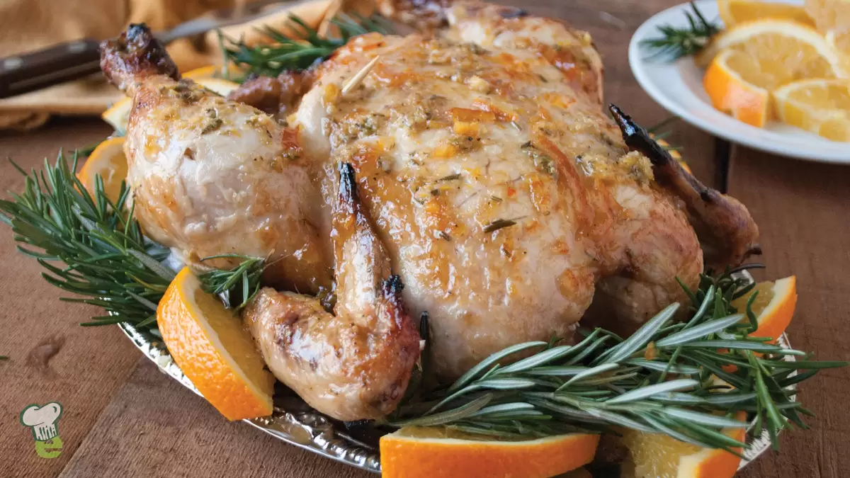 Healthy Orange Rosemary Roasted Chicken