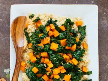 Sweet Potatoes and Kale with Quinoa