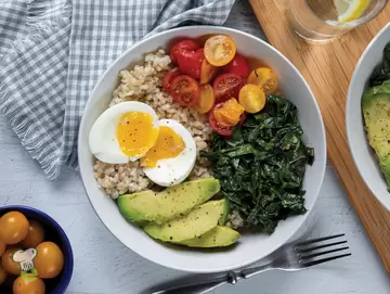 Egg and Kale Grain Bowl