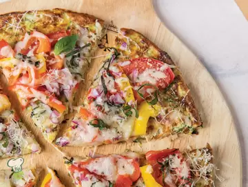 Veggie Zucchini Crust Pizza