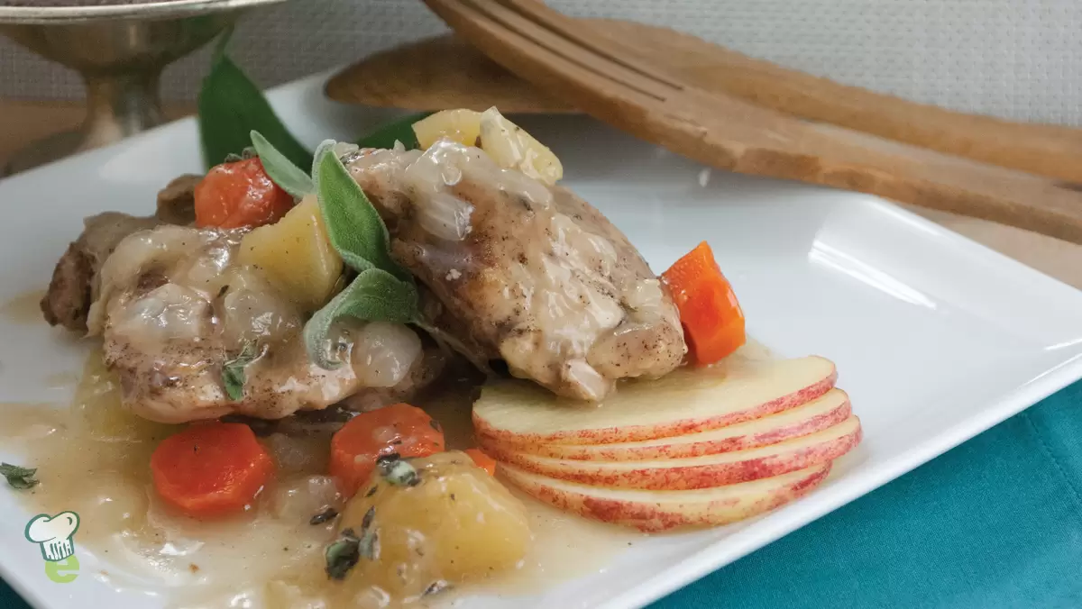 Heart Healthy Chicken Thighs with Apples