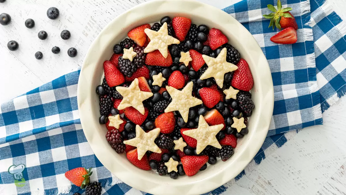 Heart Healthy Red, White and Blueberry Tart