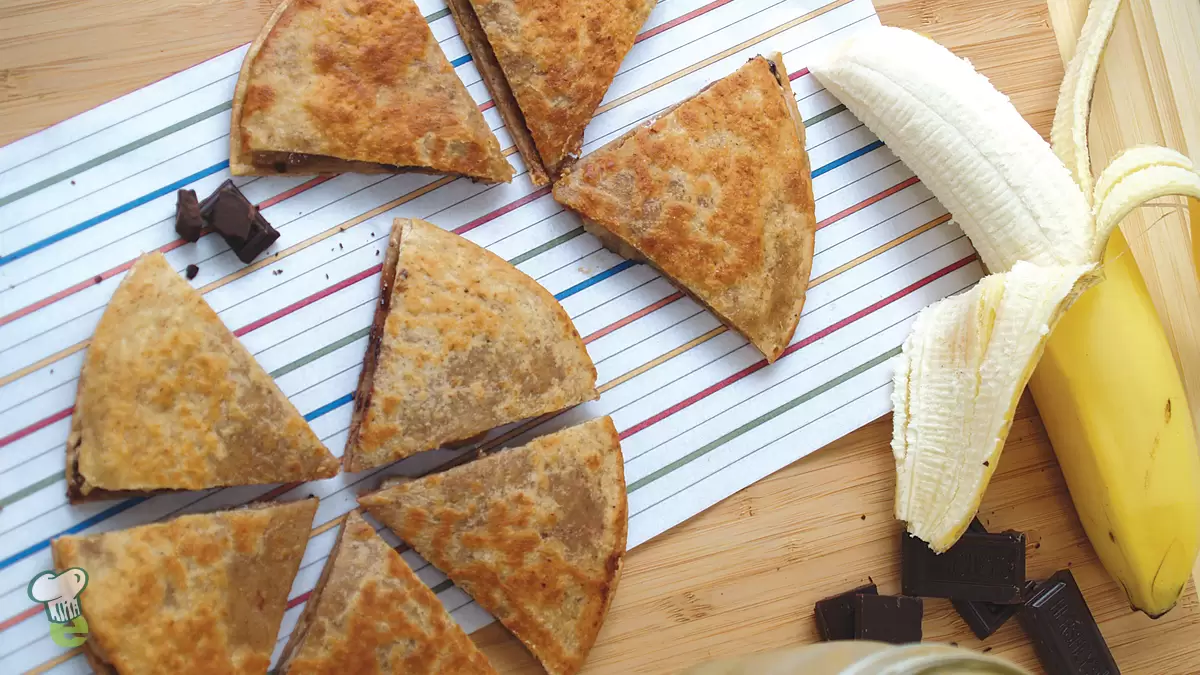 Heart Healthy Peanut Butter Chocolate Quesadilla